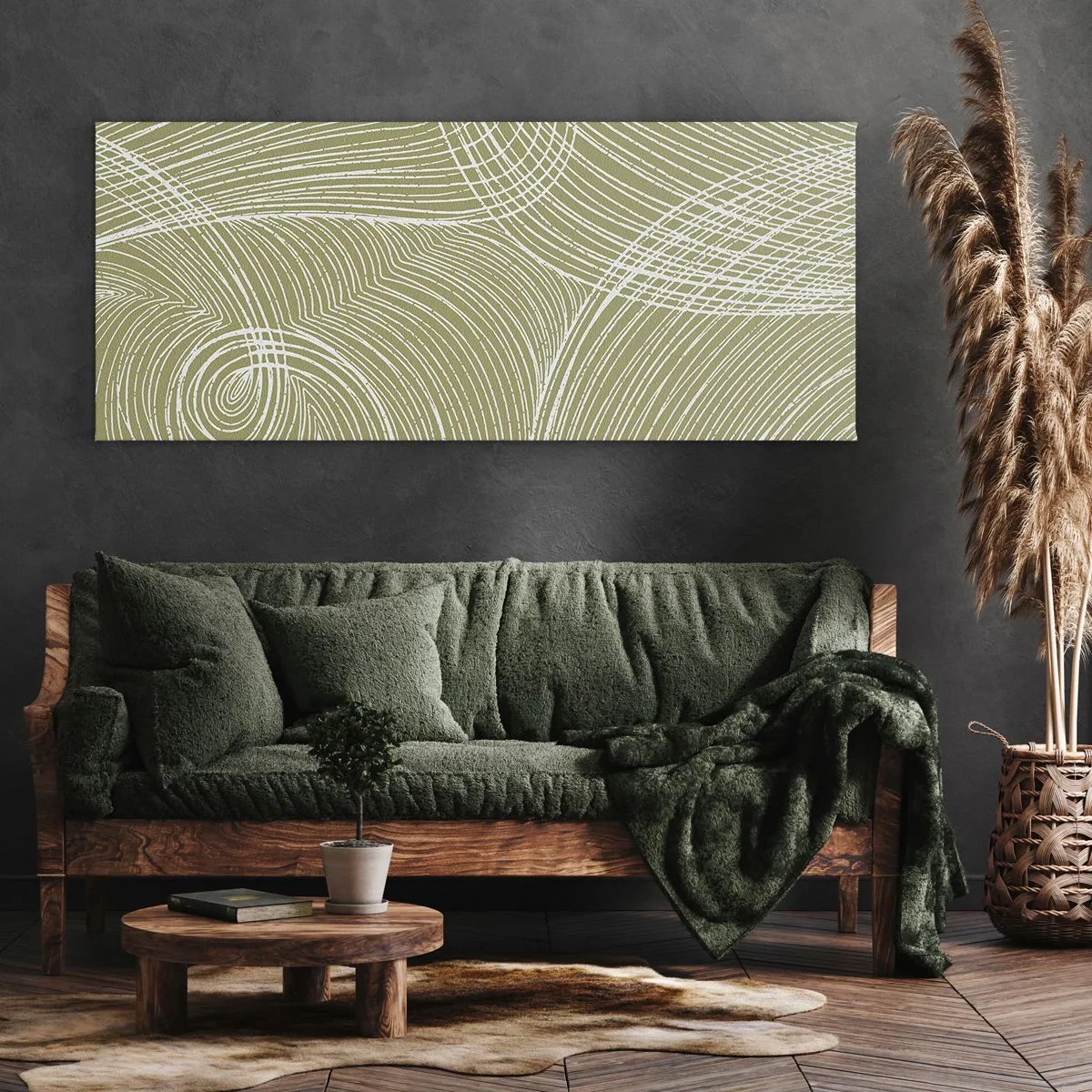 Obraz na plátně - Mistrovská abstrakce v bílé - 100x40 cm
