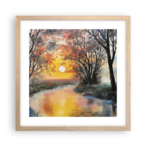 Plakát v rámu světlý dub - Podzimní nádech - 40x40 cm