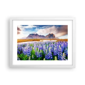 Plakát v bílém rámu - Síla a přísnost vedle mírnosti - 40x30 cm