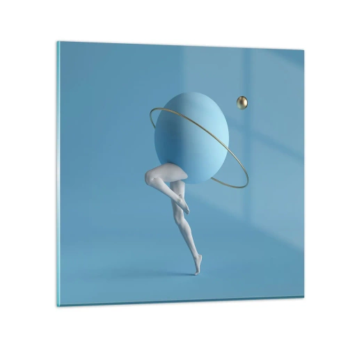 Obraz na skle - Šílenství planet - 70x70 cm