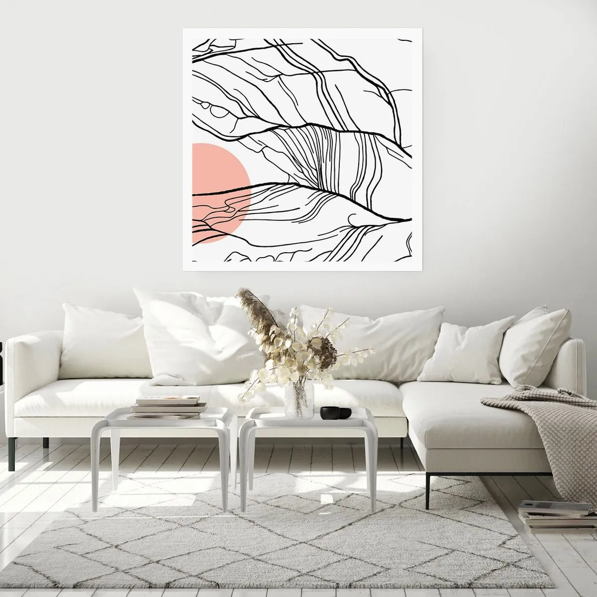 Plakát - V síti větviček - 40x40 cm