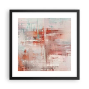 Plakát v černém rámu - Zamlžené. Ale růžové - 40x40 cm