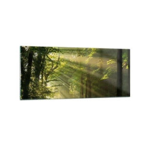 Obraz na skle - Lesní okamžik - 120x50 cm