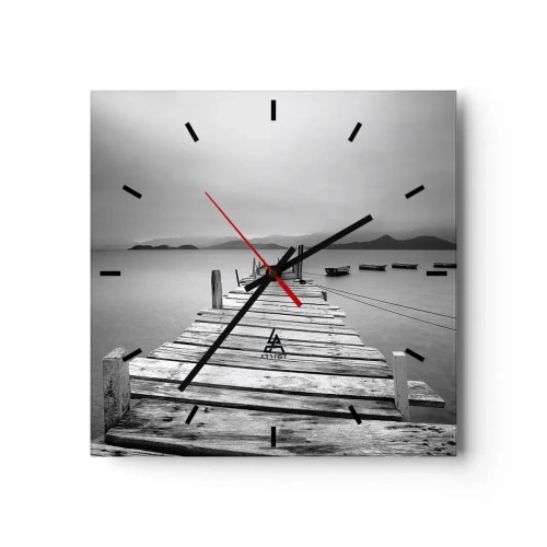 Nástěnné hodiny - Za horami, za moři - 40x40 cm