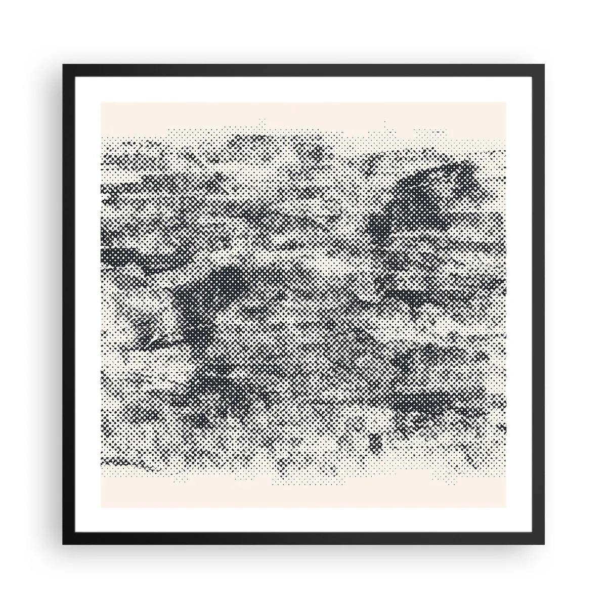 Plakát v černém rámu - Mlžná kompozice - 60x60 cm