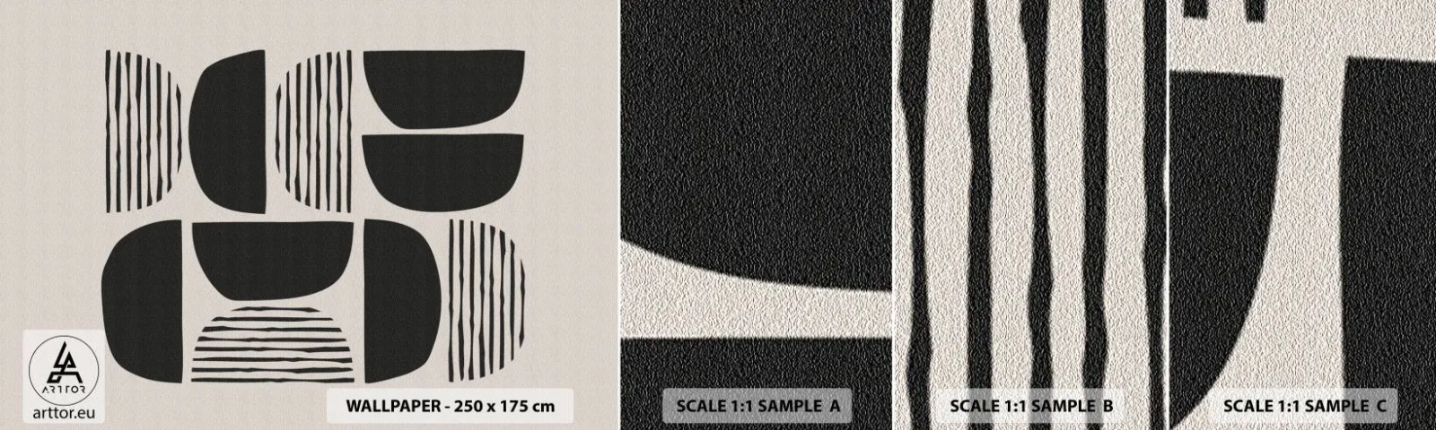 Fototapeta Vzorek Standard Eco - Polovičaté soustavy - Boho, Kus, Minimalismus - 100x30 cm