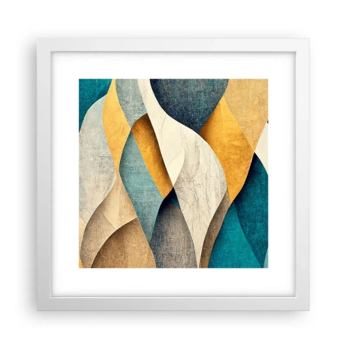 Plakát v bílém rámu - Rytmus a vlnění - 30x30 cm