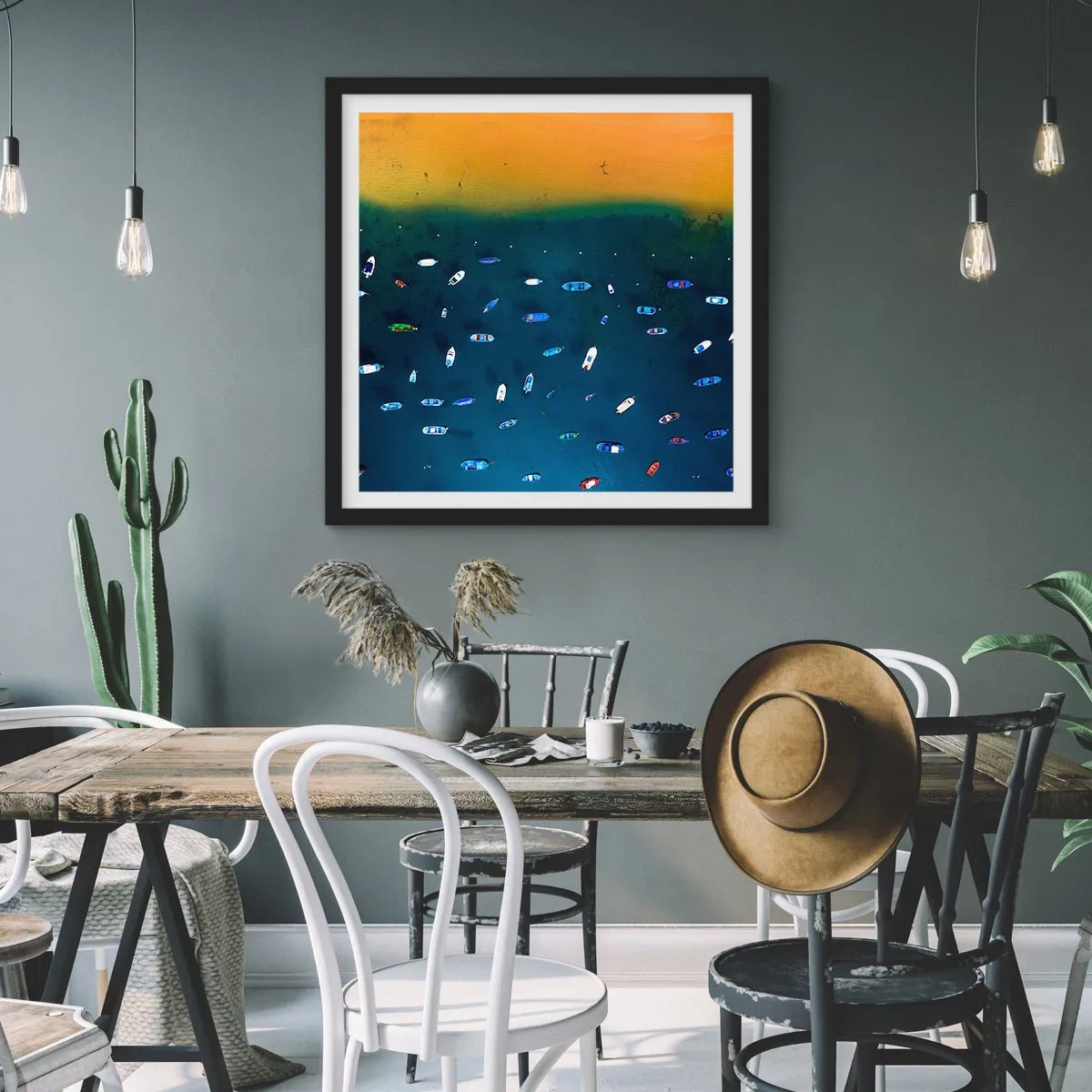 Plakát v černém rámu - Prázdninová hra - 60x60 cm