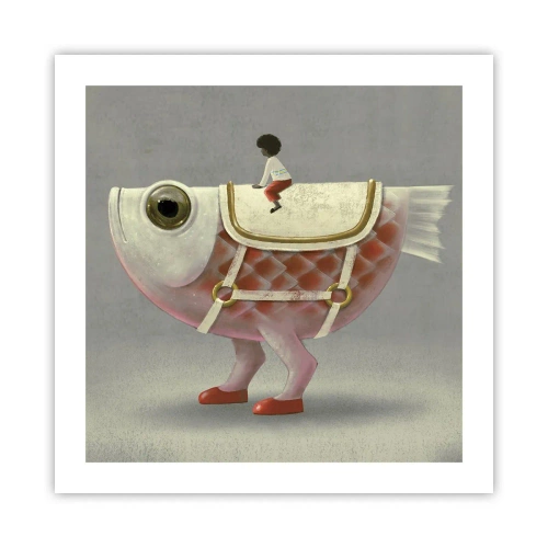 Plakát - Rybí jezdec - 50x50 cm