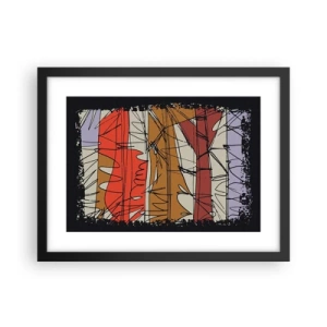 Plakát v černém rámu - Spontánní kompozice - 40x30 cm