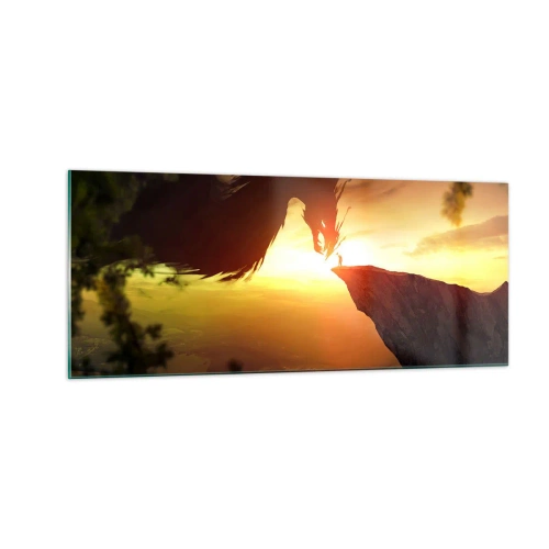Obraz na skle - Přemožitel draka - 100x40 cm