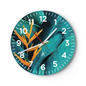 Nástěnné hodiny - Rajský květ - 30x30 cm