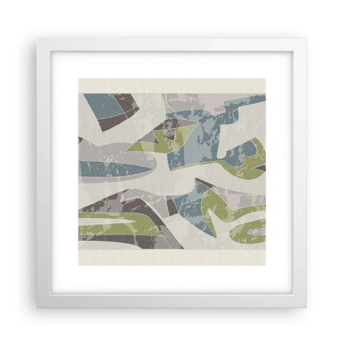 Plakát v bílém rámu - Kompozice za sklem - 30x30 cm