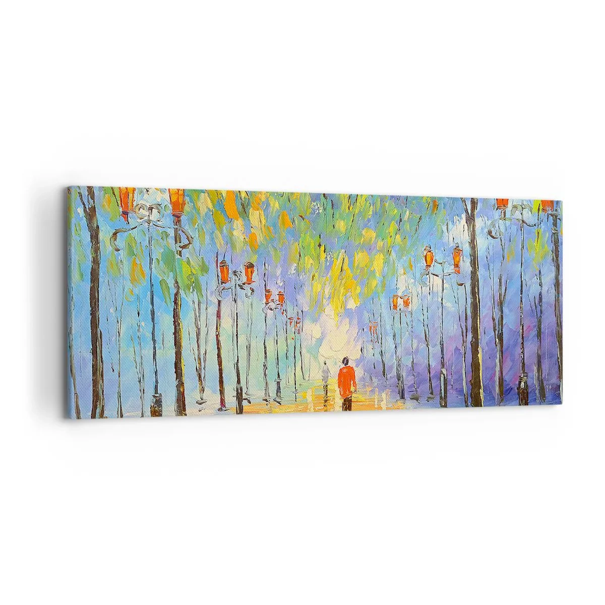 Obraz na plátně - Noční píseň deště - 120x50 cm