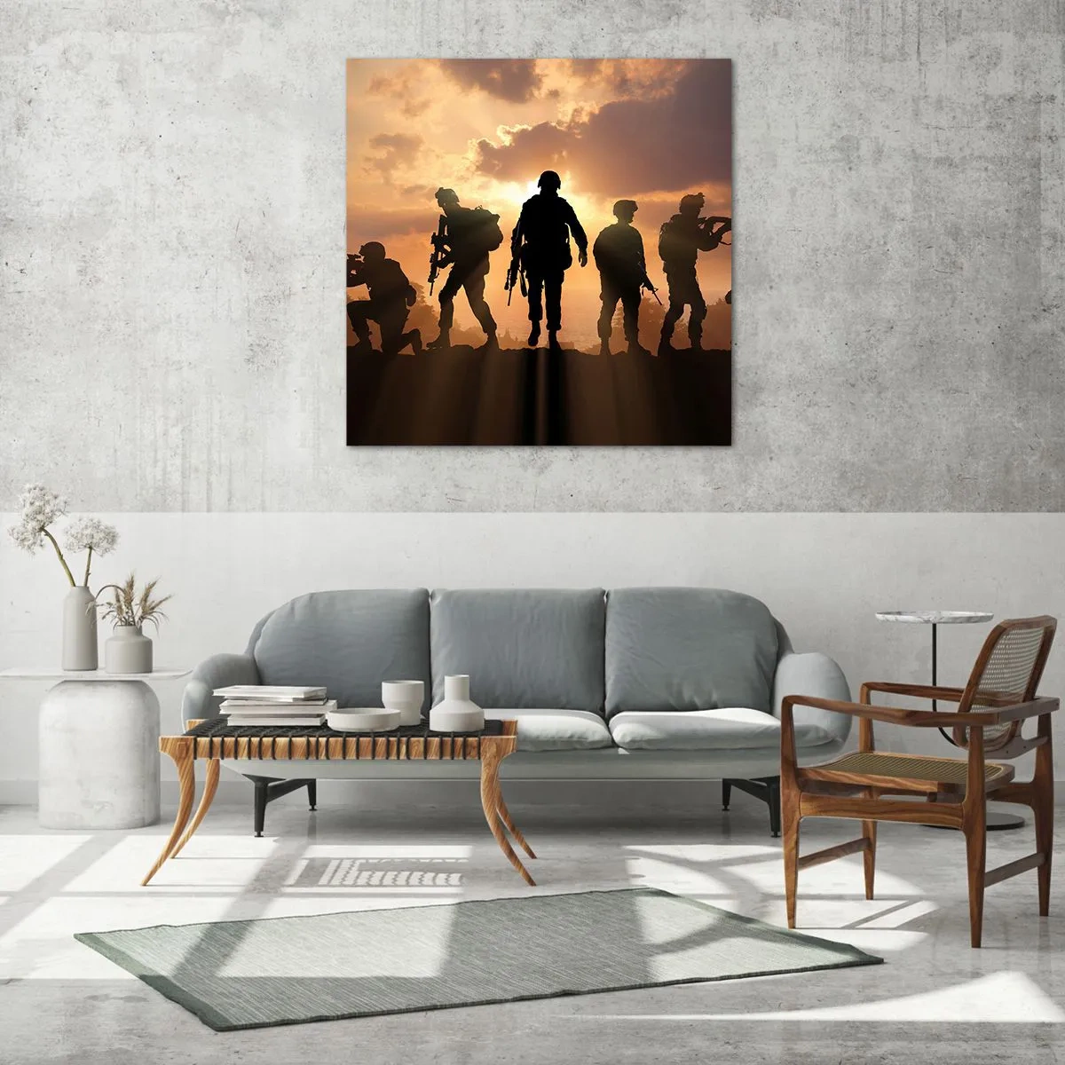 Obraz na skle - Brothers in arms - 40x40 cm