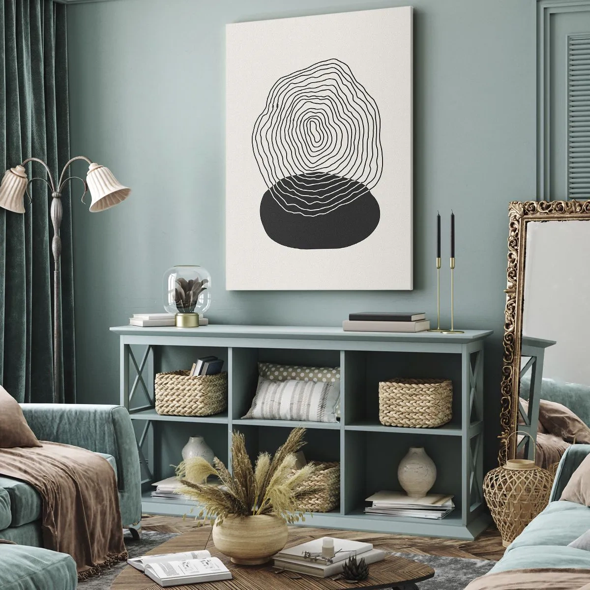 Obraz na plátně - Trvání a kmitání - 55x100 cm