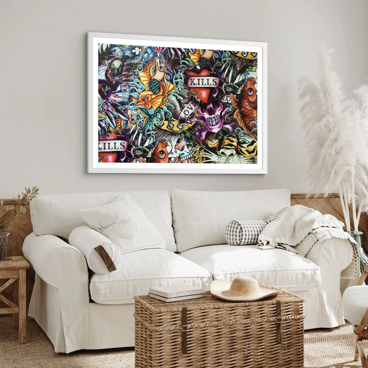 Plakát v bílém rámu - Sen tatéra - 70x50 cm