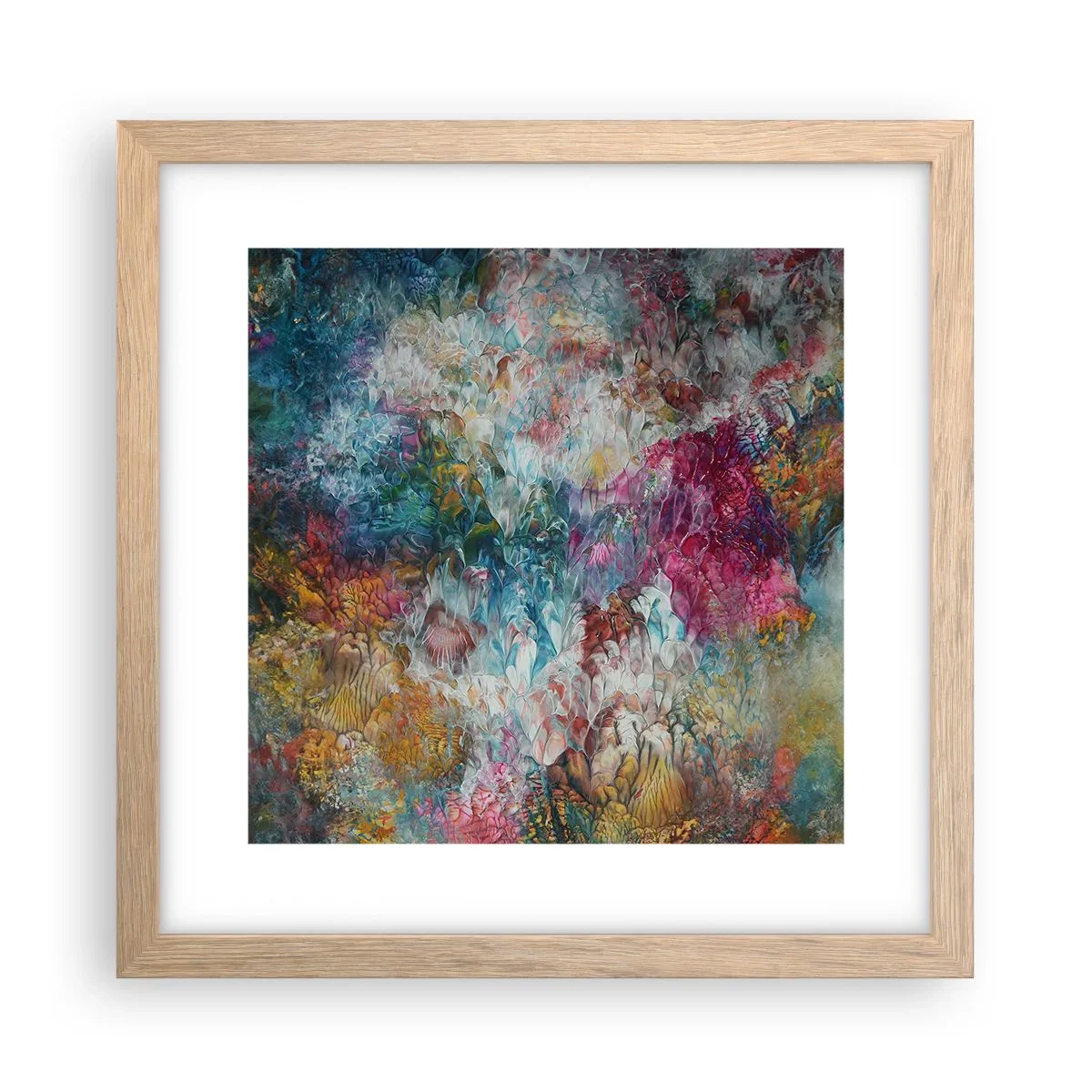 Plakát v rámu světlý dub - V plném rozkvětu - 30x30 cm