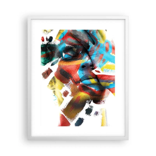 Plakát v bílém rámu - Pestrá osobnost - 40x50 cm