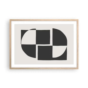 Plakát v rámu světlý dub - Antitéza – syntéza - 70x50 cm