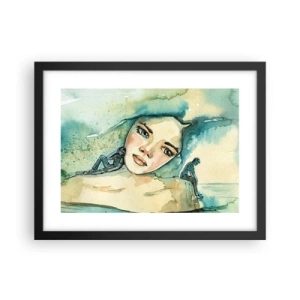 Plakát v černém rámu - Am I blue? - 40x30 cm