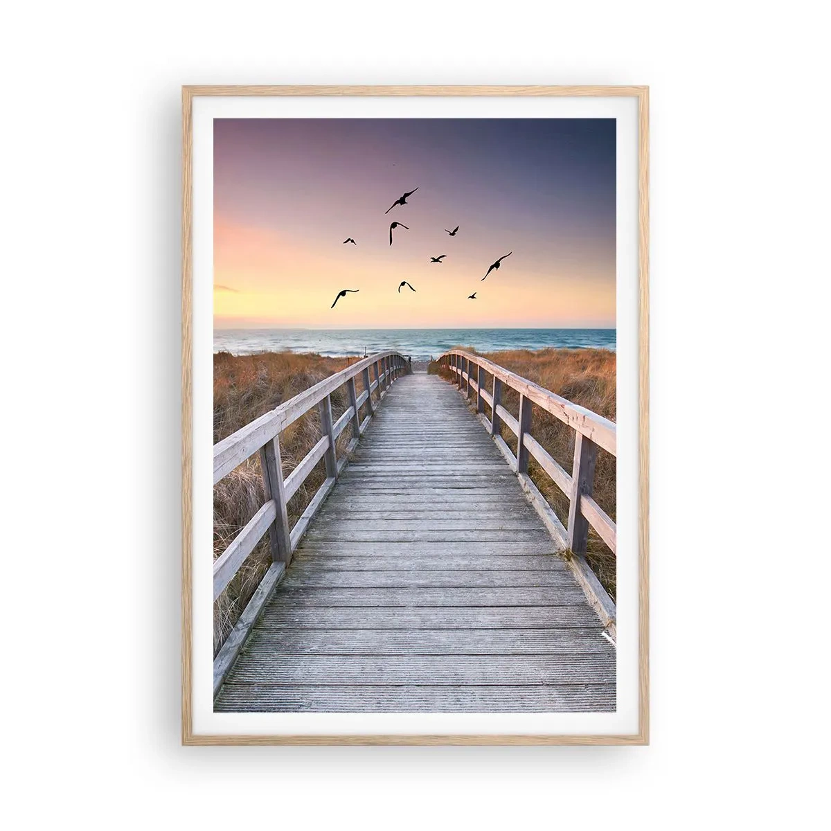 Plakát v rámu světlý dub - Prostor pro vzestupy - 70x100 cm