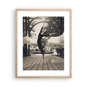 Plakát v rámu světlý dub - Tanec ducha zahrady - 40x50 cm