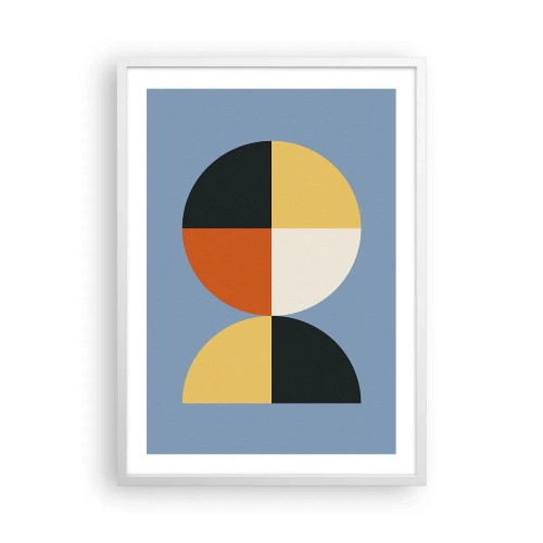 Plakát v bílém rámu - Koukej a počítej - 50x70 cm