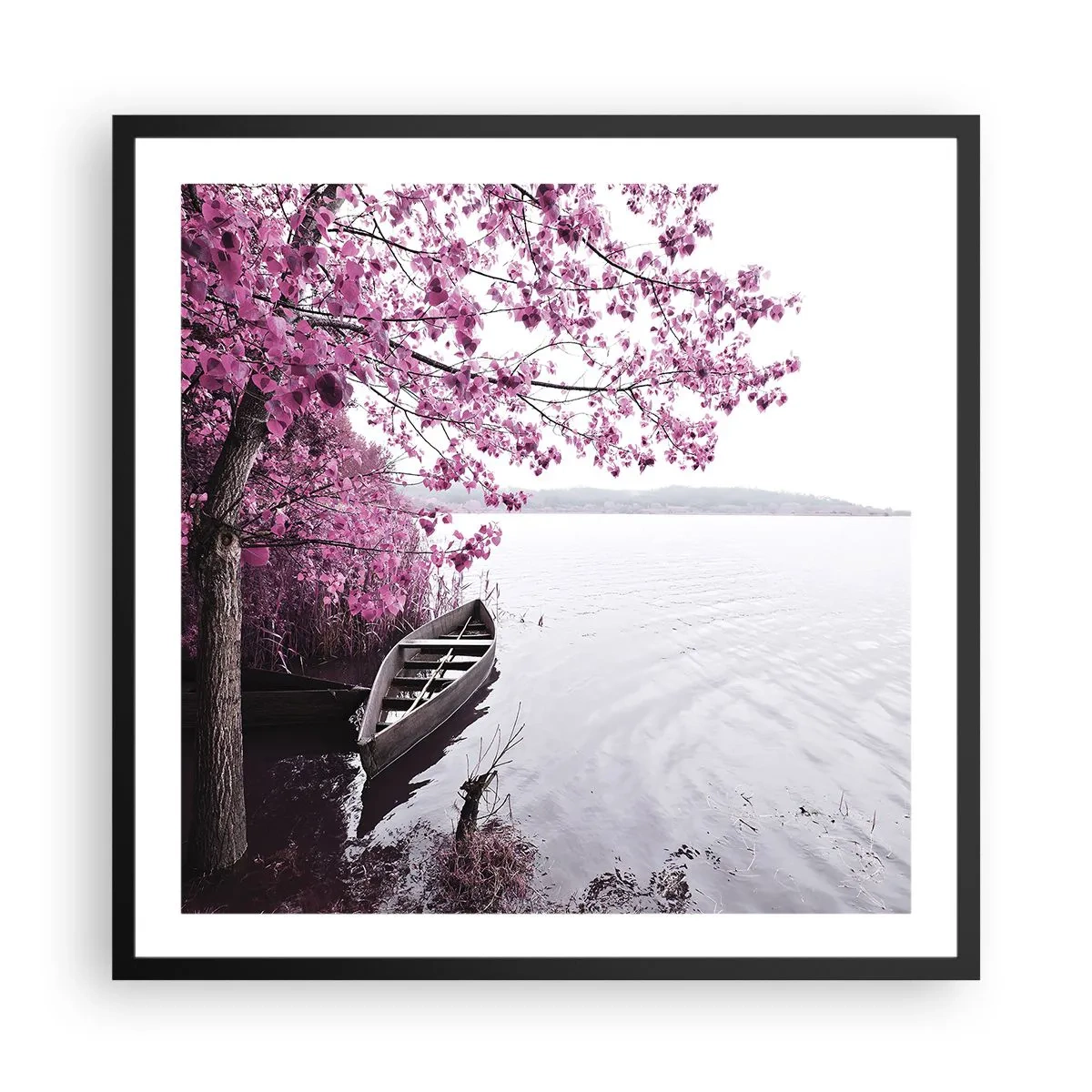 Plakát v černém rámu - V růžovém tichu - 60x60 cm