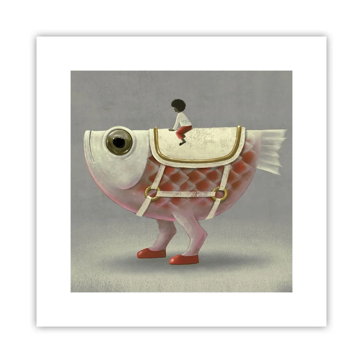 Plakát - Rybí jezdec - 30x30 cm