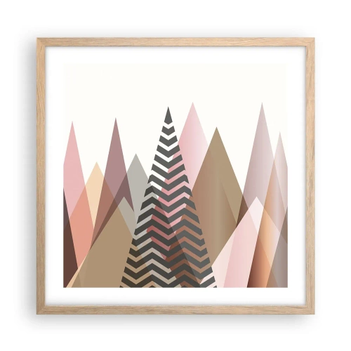 Plakát v rámu světlý dub - Pyramidální pohled - 50x50 cm