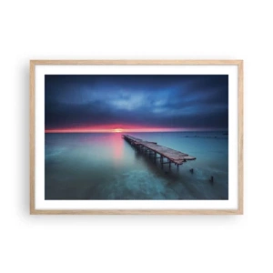 Plakát v rámu světlý dub - Mezi nebem a zemí - 70x50 cm