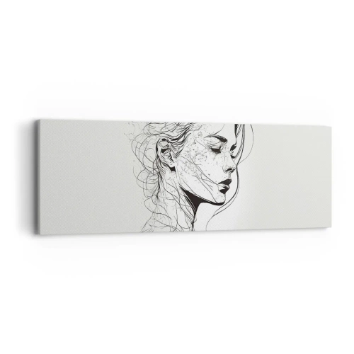 Obraz na plátně - Portrét v zamyšlení - 90x30 cm