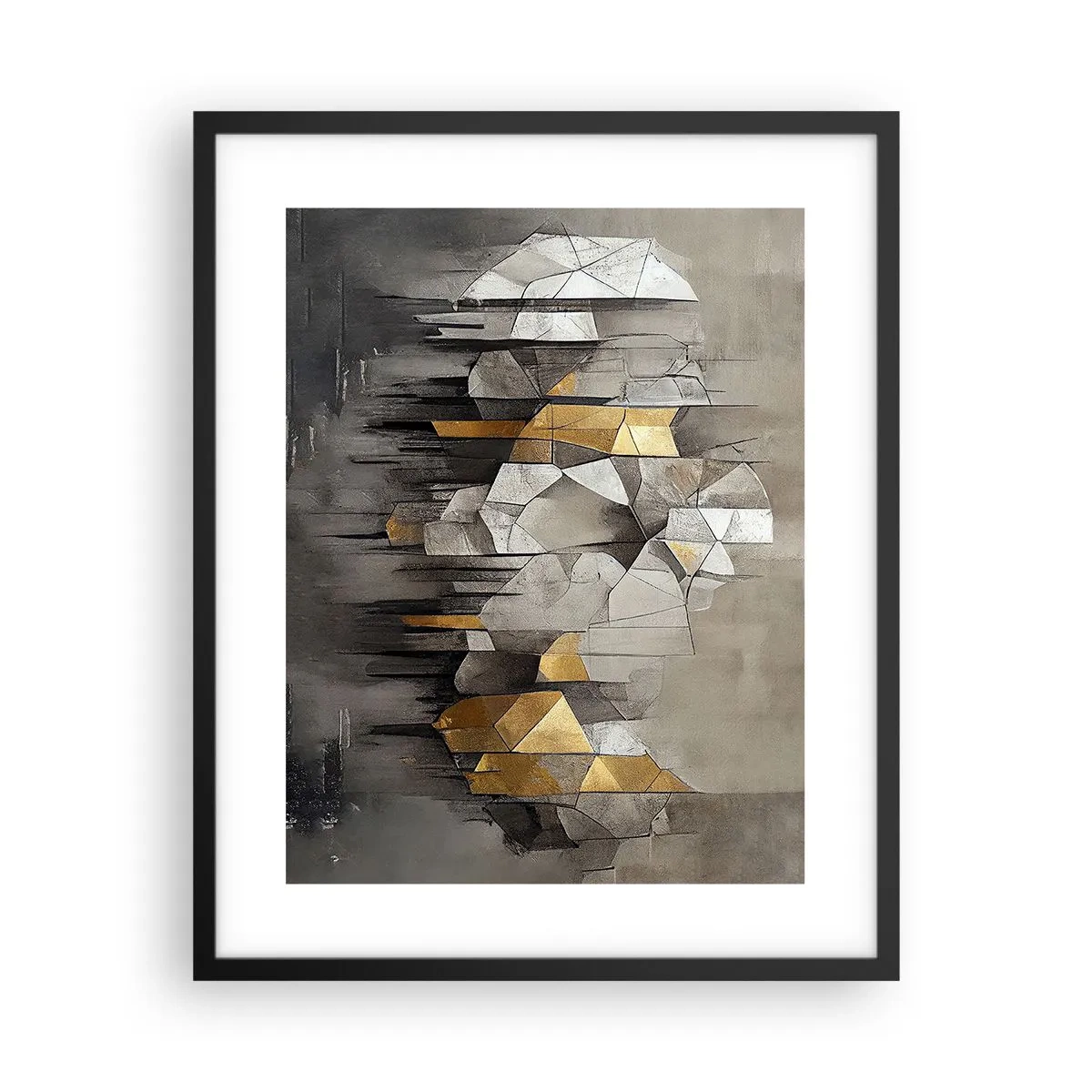 Plakát v černém rámu - Kompozice z ledu a světla - 40x50 cm