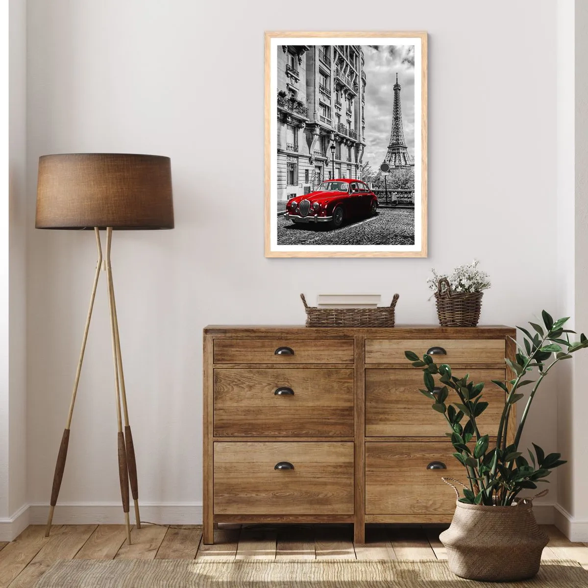 Plakát v rámu světlý dub - Dravec ve městě - 50x70 cm