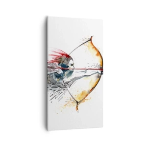 Obraz na plátně - Mytický bojovník s ohnivým lukem - 55x100 cm