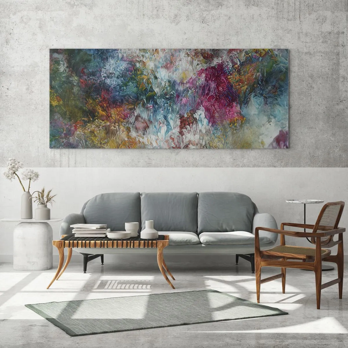 Obraz na skle - V plném rozkvětu - 160x50 cm