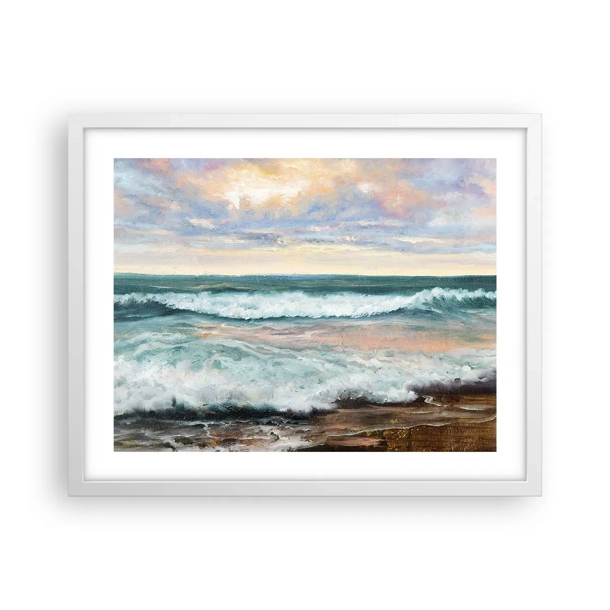 Plakát v bílém rámu - Tady uhladíš duši - 50x40 cm