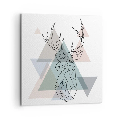 Obraz na plátně - V geometrickém lese - 60x60 cm