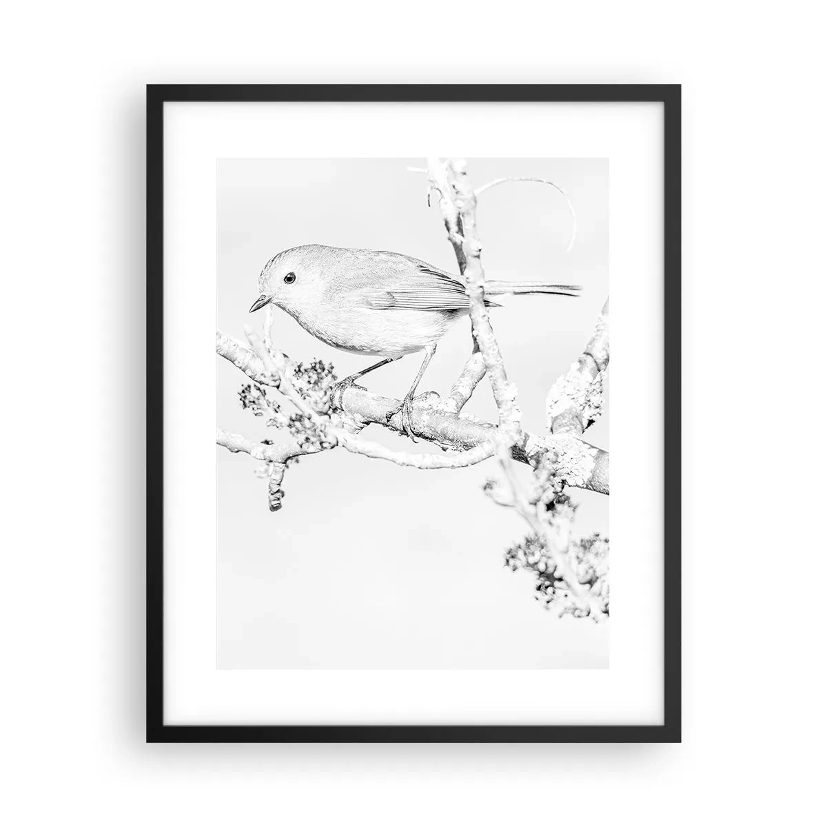 Plakát v černém rámu - Zimní ráno - 40x50 cm
