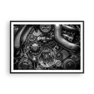 Plakát v černém rámu - Poezie mechaniky - 100x70 cm