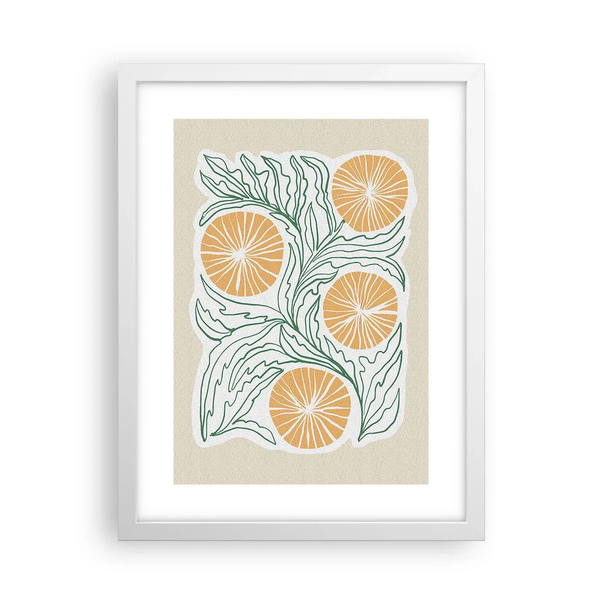 Plakát v bílém rámu - Etnický s abstraktním nádechem - 30x40 cm