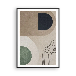 Plakát v černém rámu - Něžnost oválu - 70x100 cm