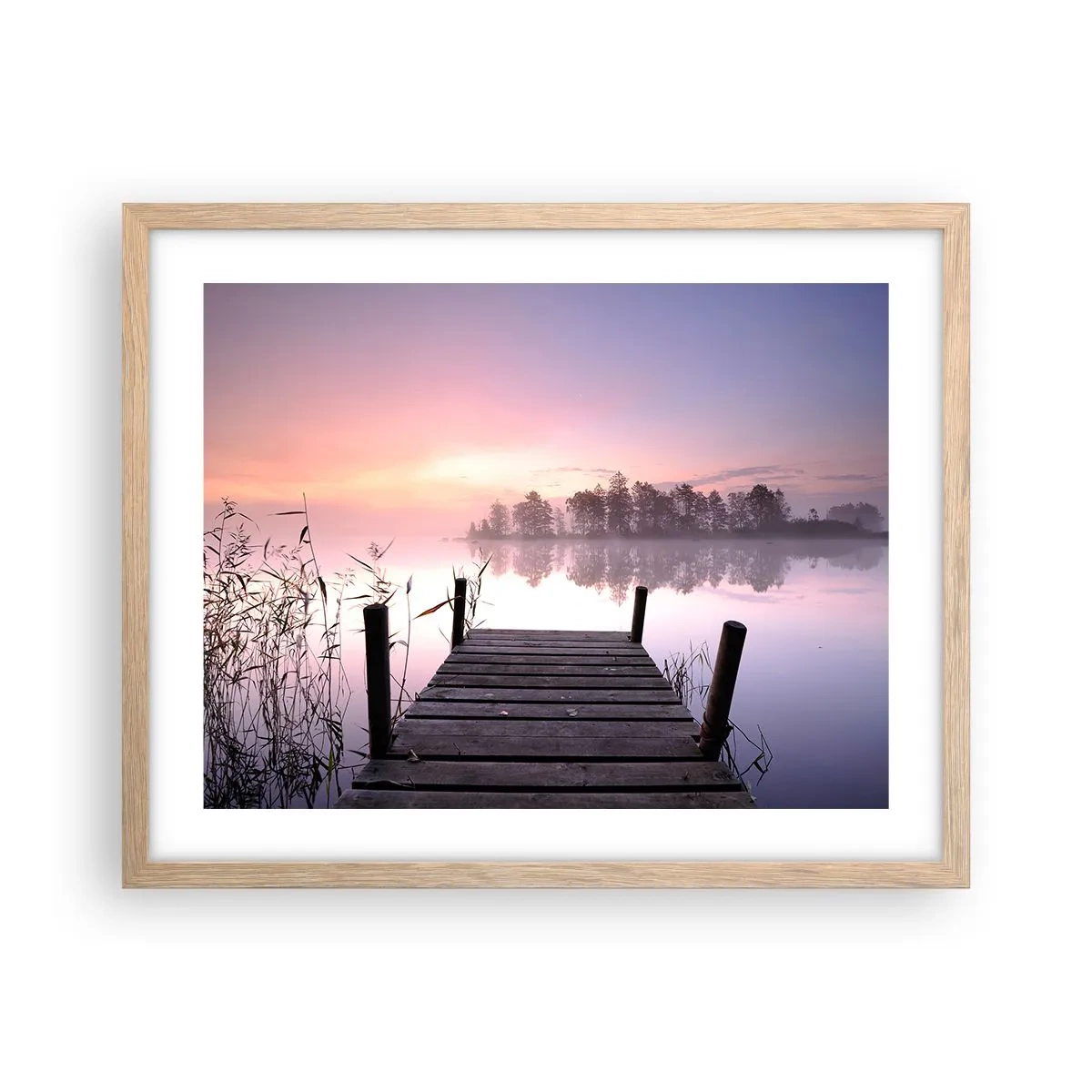 Plakát v rámu světlý dub - Z liliové mlhy… - 50x40 cm