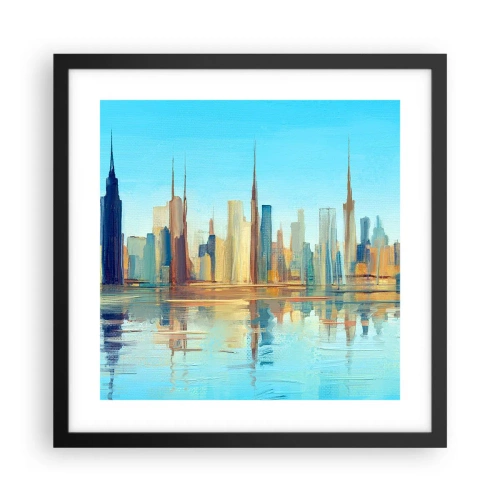 Plakát v černém rámu - Prosluněná metropole - 40x40 cm
