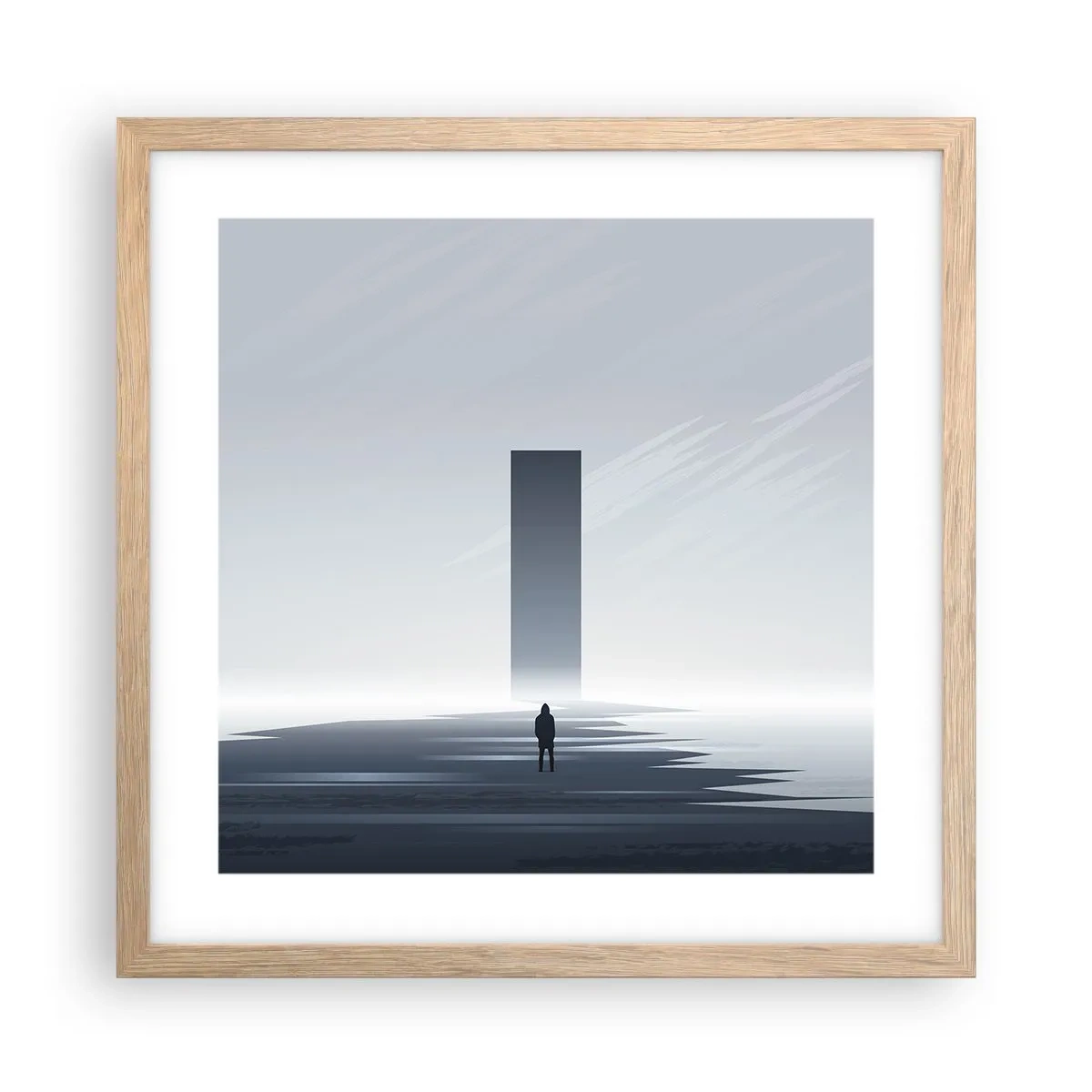Plakát v rámu světlý dub - Příležitost nebo hrozba? - 40x40 cm