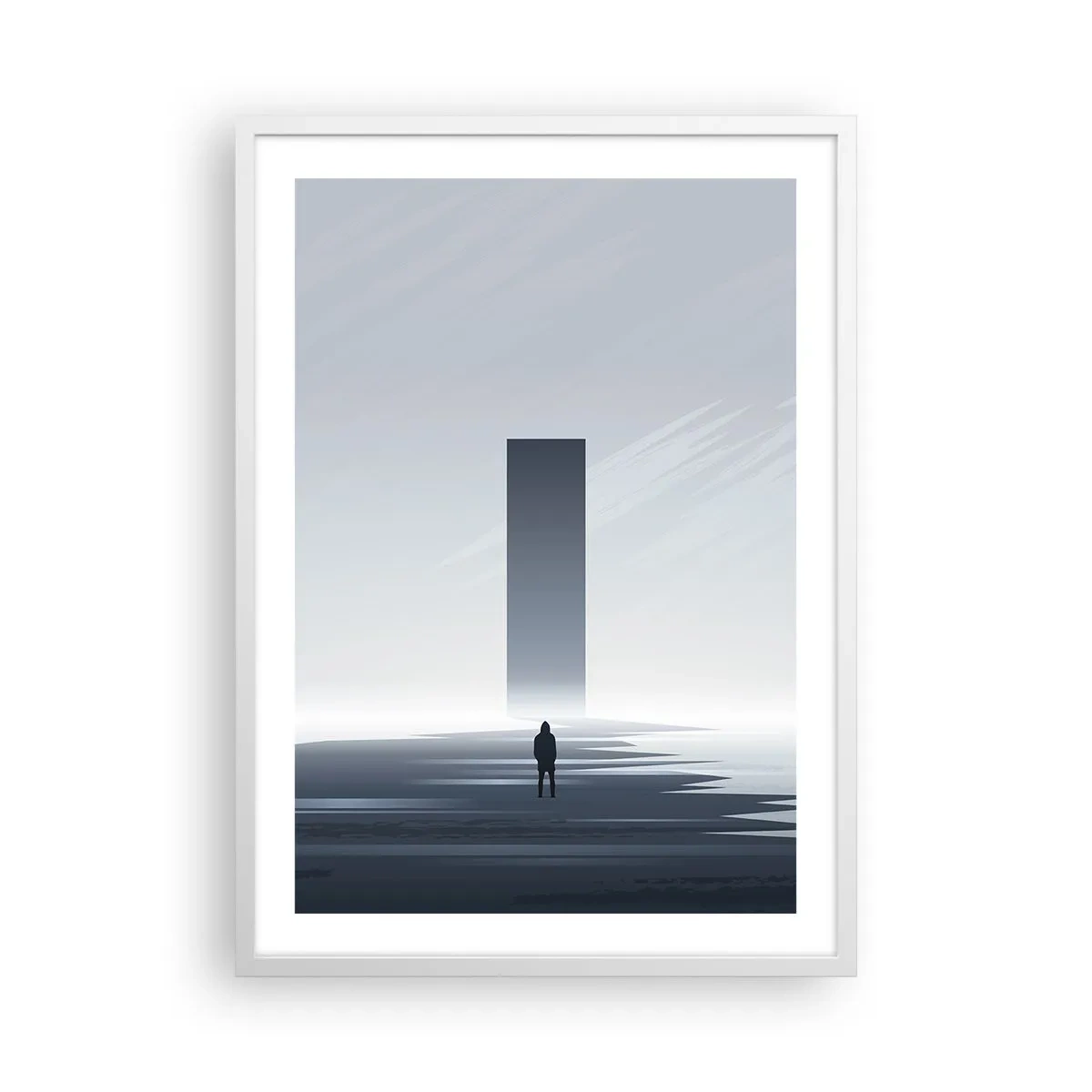 Plakát v bílém rámu - Příležitost nebo hrozba? - 50x70 cm