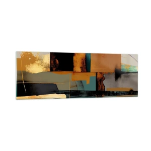 Obraz na skle - Abstrakce – světlo a stín - 90x30 cm