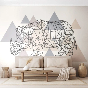 Fototapeta Premium Canvas - Struktura síly - Abstrakce, Grafika, Nosorožec - 450x315 cm