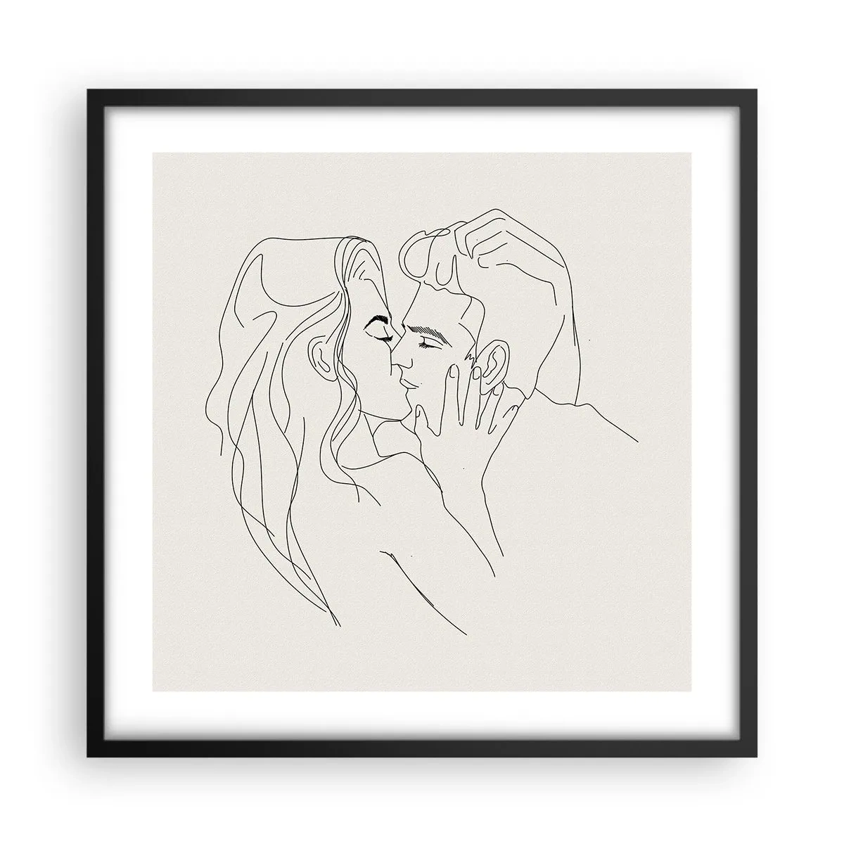 Plakát v černém rámu - Zamotaní citem - 50x50 cm